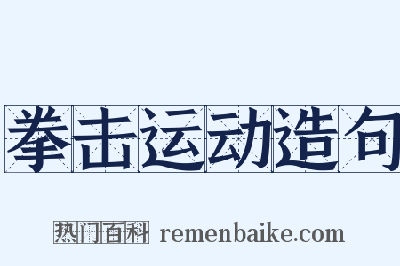 拳击运动造句是什么意思的图片